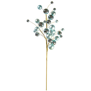 Vickerman N254132 - 30 inch Baby Blue Matte Ball Ornament Spray with 1 in. to 2 in. Ornaments 