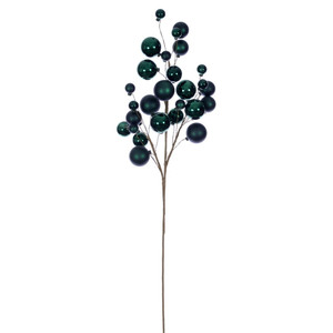 Vickerman N254174 - 30 inch Green Matte Ball Ornament Spray with 1 in. to 2 in. Ornaments