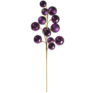 Vickerman N254326 - 30 inch Plum Matte Shiny Ball Christmas Ornament
