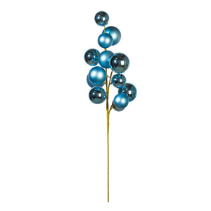 Vickerman N254352 - 30 in. Denim Blue Matte Ball Ornament Artificial Spray