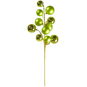 Vickerman N254354 - 30 in. Celadon Ball Ornament Artificial Spray