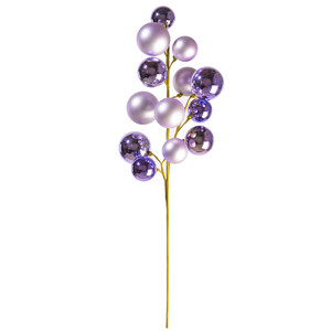 Vickerman N254386 - 30 inch Lavender Matte Ball Ornament Spray with 2 in. to 3 in. Ornaments 