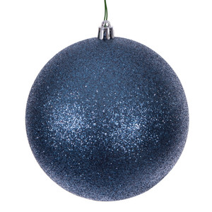 Vickerman N590852DG - 3 inch Denim Glitter Ball Christmas Ornament - 12 Pack