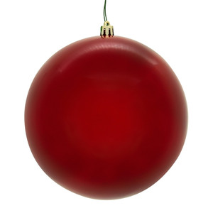 Vickerman N591003DPVL - 4 inch Red Pearl Seamless Ball Outdoor Christmas Ornament - 6 Pack