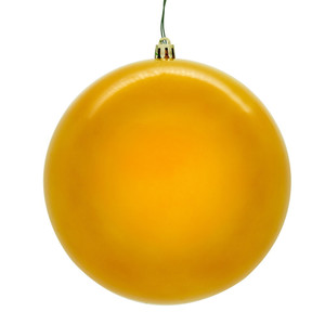 Vickerman N591008DPVL - 4 inch Gold Pearl Seamless Ball Outdoor Christmas Ornament - 6 Pack 