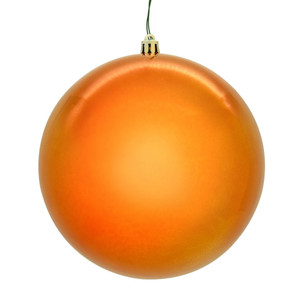 Vickerman N591018DPVL - 4 inch Burnished Orange Pearl Seamless Ball Outdoor Christmas Ornament - 6 Pack