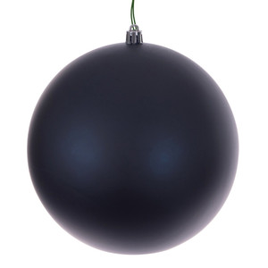 Vickerman N591031DMVL - 4 inch Midnight Blue Seamless Ball Outdoor Christmas Ornament - 6 Pack
