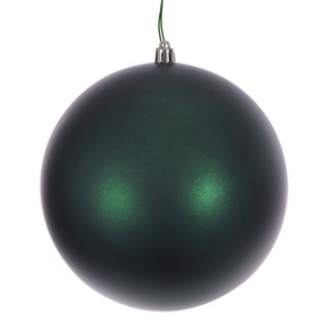 Vickerman N591074DMVL - 4 inch Midnight Green Seamless Ball Outdoor Christmas Ornament - 6 Pack 
