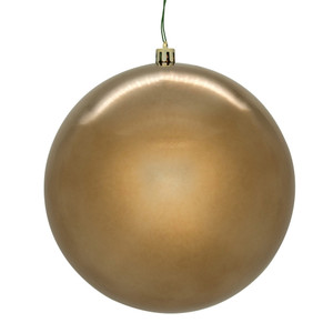 Vickerman N591076DSVL - 4 inch Mocha Shiny Seamless Ball Outdoor Christmas Ornament - 6 Pack 