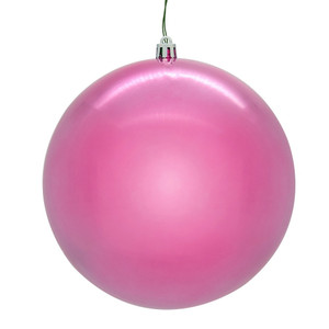 Vickerman N591079DPVL - 4 inch Pink Pearl Seamless Ball Outdoor Christmas Ornament - 6 Pack 