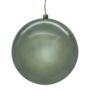 Vickerman N591087DPVL - 4 inch Pewter Pearl Seamless Ball Outdoor Christmas Ornament - 6 Pack 