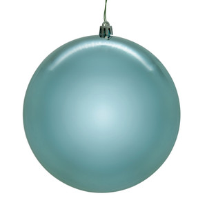 Vickerman N591232DSVL - 4.75 inch Baby Blue Shiny Seamless Ball Outdoor Christmas Ornament - 4 Pack
