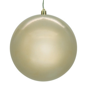 Vickerman N591243DPVL - 4.75 inch Oat Pearl Seamless Ball Outdoor Christmas Ornament - 4 Pack 