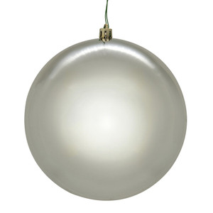 Vickerman N591243DSVL - 4.75 inch Oat Shiny Seamless Ball Outdoor Christmas Ornament - 4 Pack