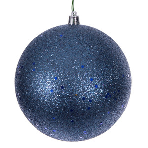 Vickerman N591252DQ - 4.75 inch Denim Sequin Ball Christmas Ornament - 4 Pack