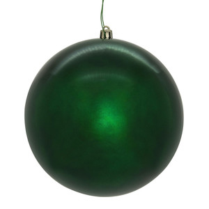 Vickerman N591274DSVL - 4.75 inch Midnight Green Shiny Seamless Ball Outdoor Christmas Ornament - 4 Pack 