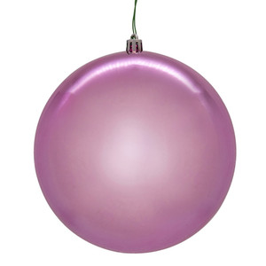 Vickerman N591279DSVL - 4.75 inch Pink Shiny Seamless Ball Outdoor Christmas Ornament - 4 Pack