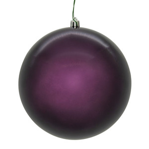 Vickerman N591526DPVL - 6 inch Plum Pearl Seamless Ball Outdoor Christmas Ornament - 4 Pack