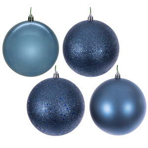 Vickerman N591552DA - 6 inch Denim Assorted Ball Christmas Ornament