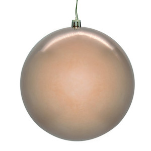 Vickerman N591558DPVL - 6 inch Rose Gold Pearl Seamless Ball Outdoor Christmas Ornament - 4 Pack