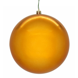 Vickerman N592018DSVL - 8 inch Burnished Orange Shiny Seamless Ball Outdoor Christmas Ornament 