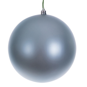 Vickerman N592032DMVL - 8 inch Baby Blue Matte Seamless Ball Outdoor Christmas Ornament 