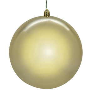 Vickerman N592038DSVL - 8 inch Champagne Shiny Seamless Ball Outdoor Christmas Ornament