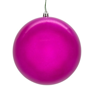 Vickerman N592059DPVL - 8 inch Hot Pink Pearl Seamless Ball Outdoor Christmas Ornament