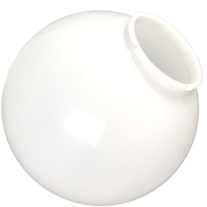 LBS Lighting 14" White Plastic Light Globe with 6" Lip Fitter Neck 