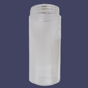 LBS Lighting 8" Clear Ribbed Plastic Jelly Jar Replacement Light Cover 