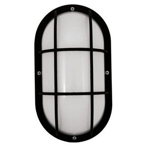 Incon Lighting 11.3W LED Nautical Black Grid Security Fixture 4000K 