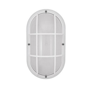 Incon Lighting 13W LED Nautical White Grid Security Fixture 4000K 