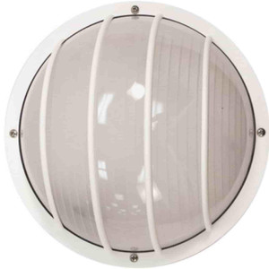 Wave Lighting Wave S761WF Round Plastic Nautical Light with Vertical Grill 
