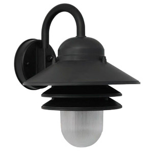 Incon Lighting Black Nautical Polycarbonate Non Corrosive Outdoor Light Fixture 