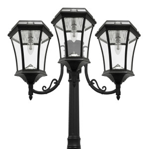 Gama Sonic 94B003 Victorian Bulb Solar Lamp Post - Triple Lamp