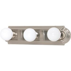  Satco 60-6072 Brushed Nickel Vanity Light with White Glass 