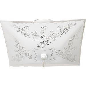 Satco 60-6113 White Ceiling Light with White Floral Glass 