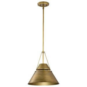  Satco 60-7776 Natural Brass Pendant Light 