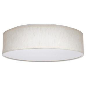  Satco 62-998 Beige Fabric  Shade Flush-Mount Light with Acrylic Diffuser 