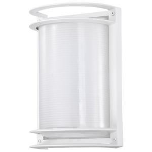  Satco 62-1393 White Wall Mount Light with White Glass 