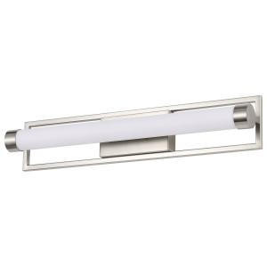  Satco 62-1542 Brushed Nickel Vanity Light with White Acrylic Lens 