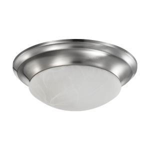  Satco 62-1563 Brushed Nickel Flush-Mount Light with Frosted Glass 