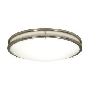  Satco 62-1636 Brushed Nickel Flush-Mount Light  