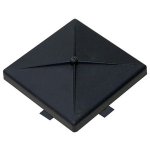 LBS Lighting 4" Square Light Pole Top Cap Black Polycarbonate 