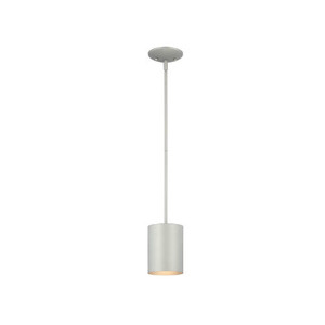 Volume Lighting Volume V9205-20 Silver Gray Cylinder Downrod Pendant 