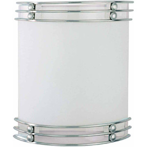 Volume Lighting Volume V7362-33 Avila Brushed Nickel Wall Sconce with White Glass 