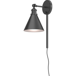 Volume Lighting  Volume V4981-5 Black Plug In Wall Sconce Lamp 
