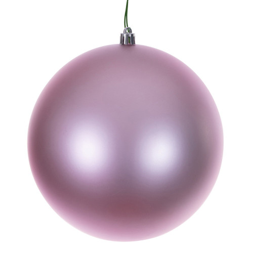 Vickerman N592079DMVL - 8 inch Pink Matte Seamless Ball Outdoor Christmas Ornament 