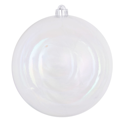 Vickerman N592500D - 10 inch Clear Iridescent Ball Drilled Cap Christmas Ornament 