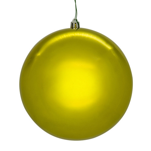 Vickerman N592573DSVL - 10 inch Lime Shiny Seamless Ball Outdoor Christmas Ornament